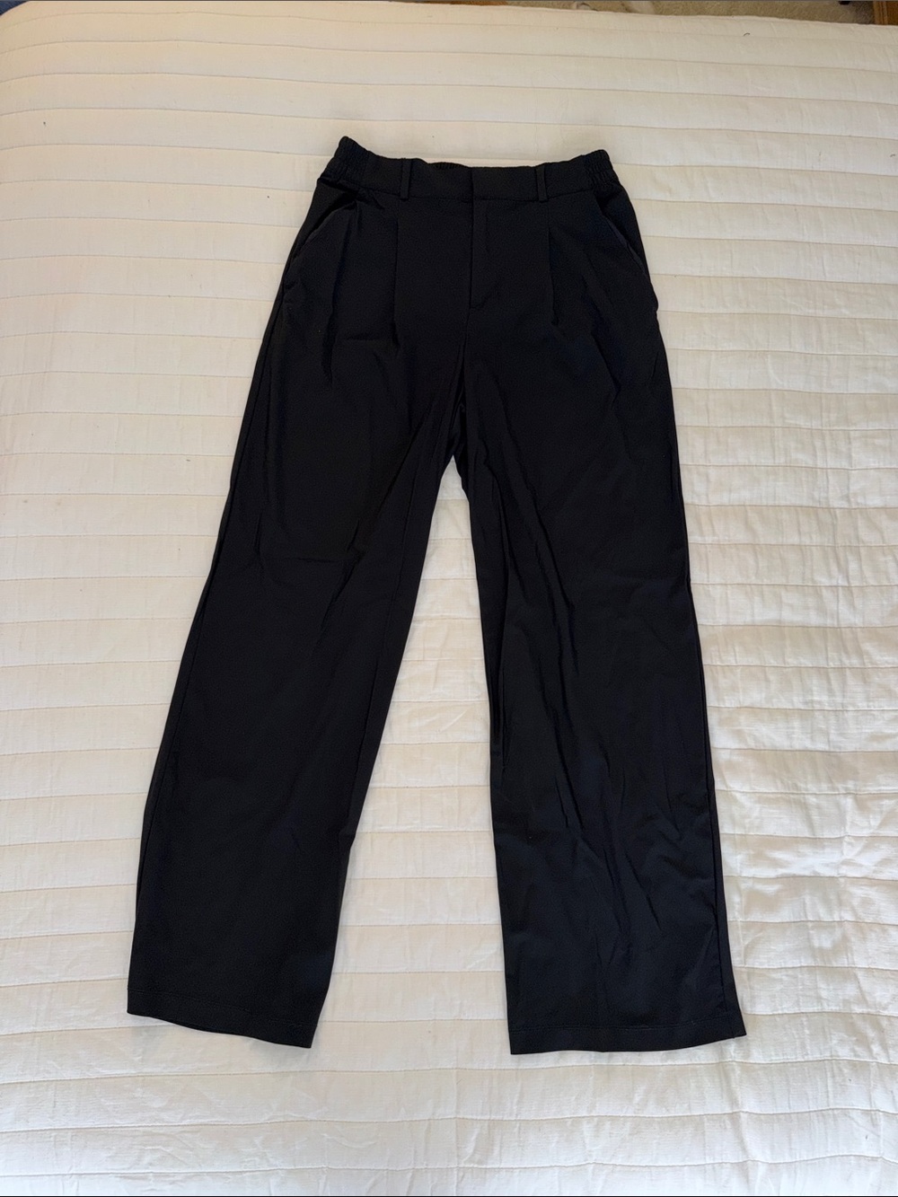 Old Navy Women's Black Wide-Leg Dress Trousers
